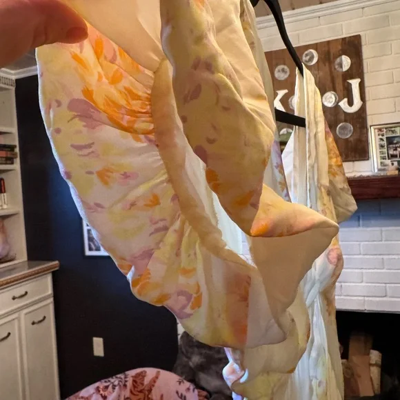 Free People Cream and Yellow Floral Maxi Dress - Picture 4 of 4